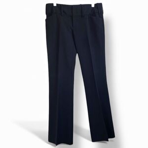 Black Wide Band Stretch Pants Trousers Bootcut Professional Work with Pockets